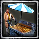 Flaming Hot Dog Cart